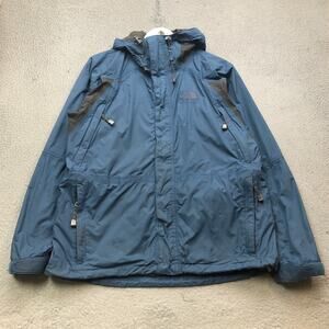 Vintage The North Face Hyvent Mesh Lined Ski Shell Jacket Mens Medium Blue Gray